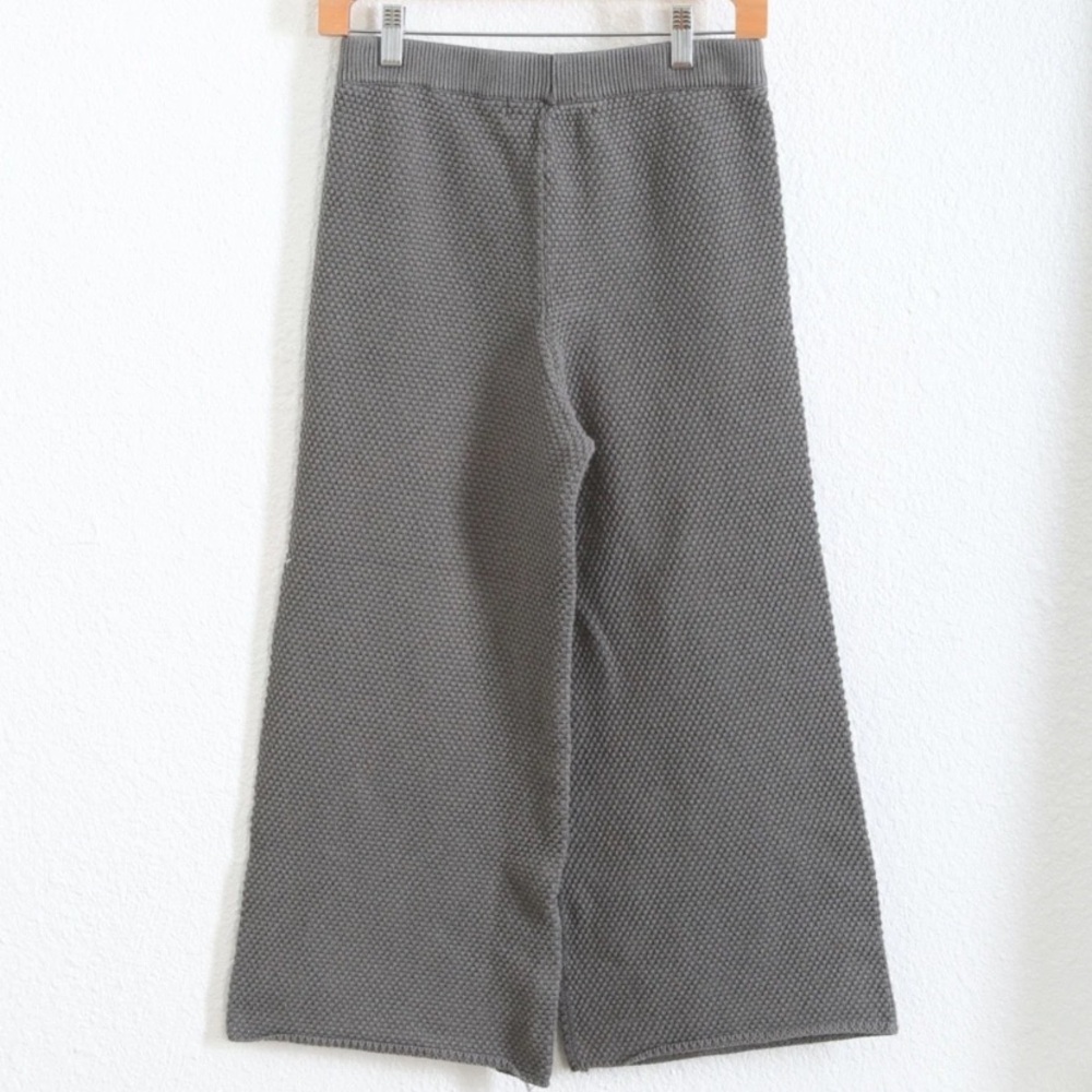 Free People  Beach Hailee gray 2pc waffle cotton pants sweater set Sz. S - Picture 10 of 10